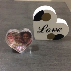 Heart picture frame & love decor set